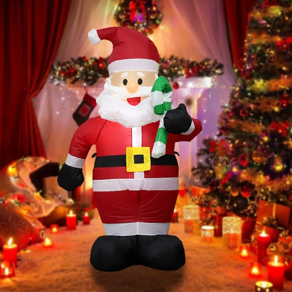 Imagem -02 - Papai Noel Molde Inflável para o Natal Decoração Luminosa Boneca Boneco de Neve Gigante Led Light Party Gift Outdoor Garden Decora