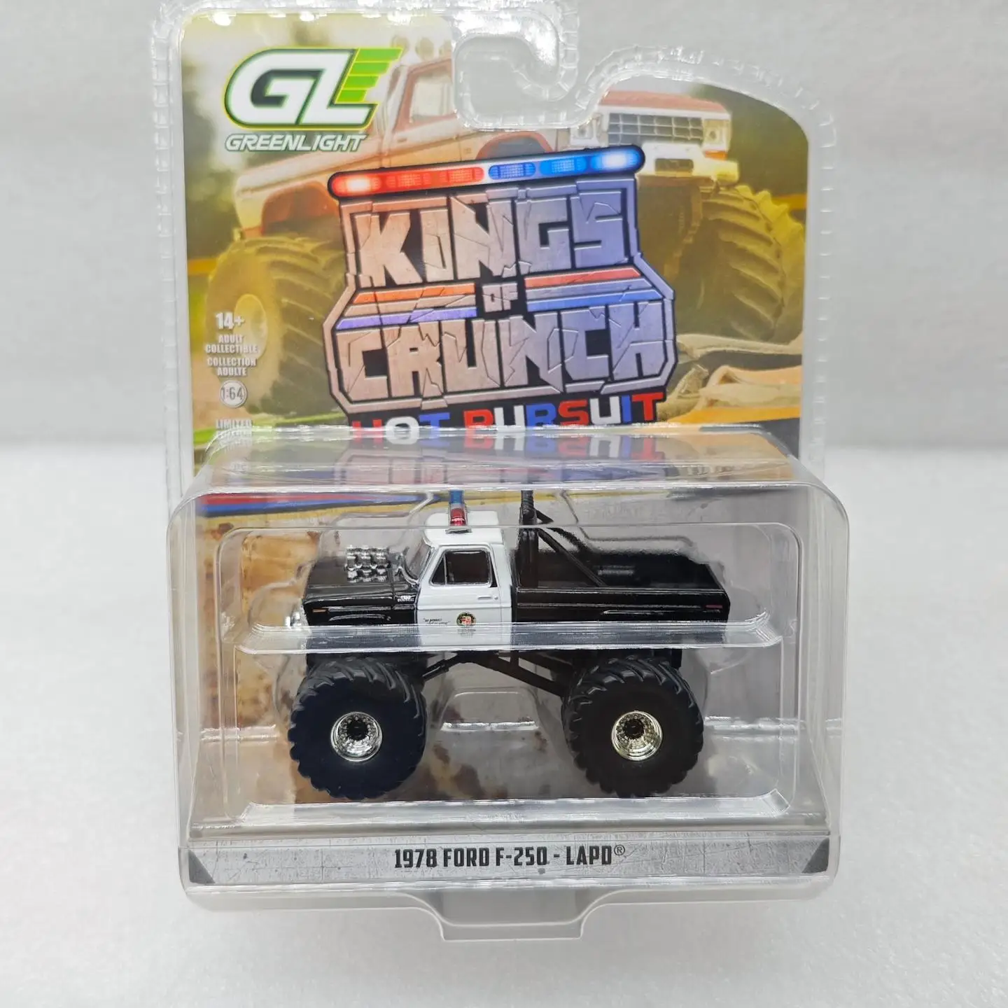 

GreenLight 1:64 Kings Of Crunch Special Edition - 1978 Ford F-250 - LAPD Diecast Alloy Car Model Collectible Gift