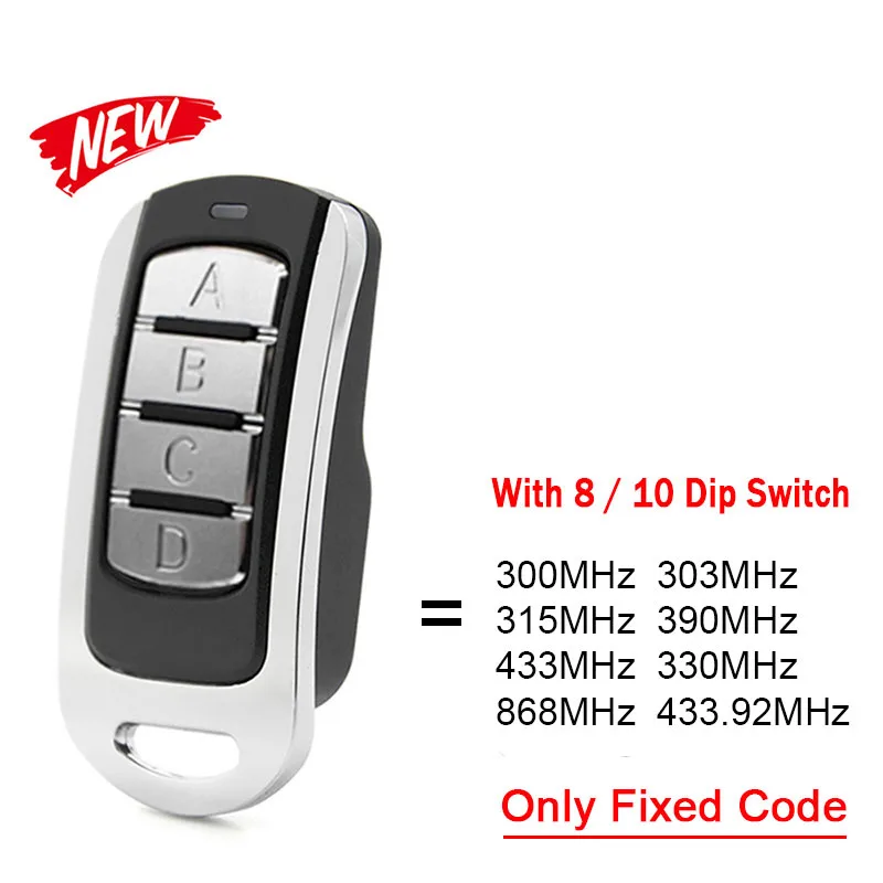 Multifrequency Remote Control Key 300MHz 303MHz 315MHz 390MHz 433MHz 330MHz 868MHz 433.92MHz Compatible With 8/10 Dip Switches