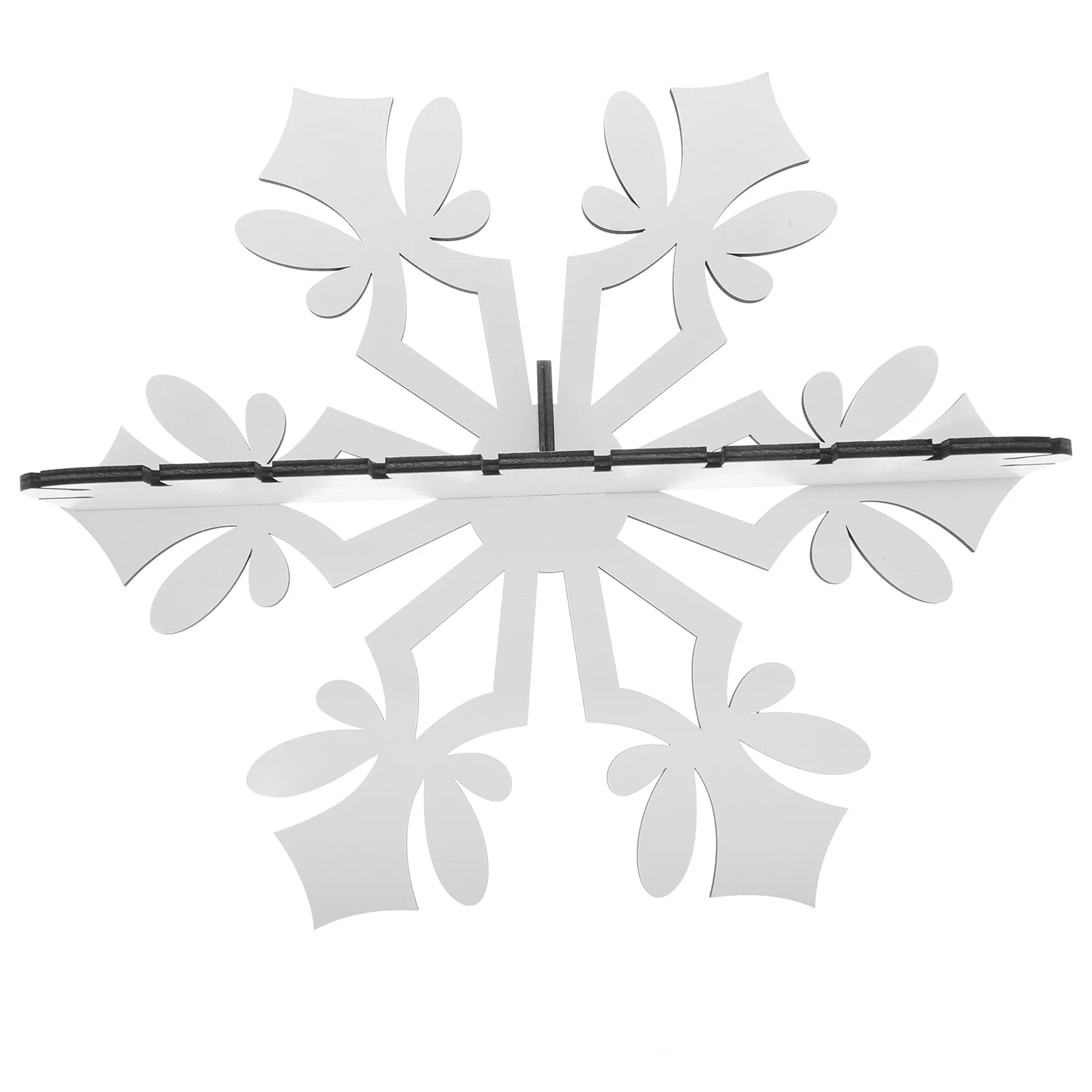 

Snowflake Shaped Storage Rack Wooden DIY Decorations Home Wall Winter Holiday Floating Shelf Wooden Snowflakes Hangingnaments