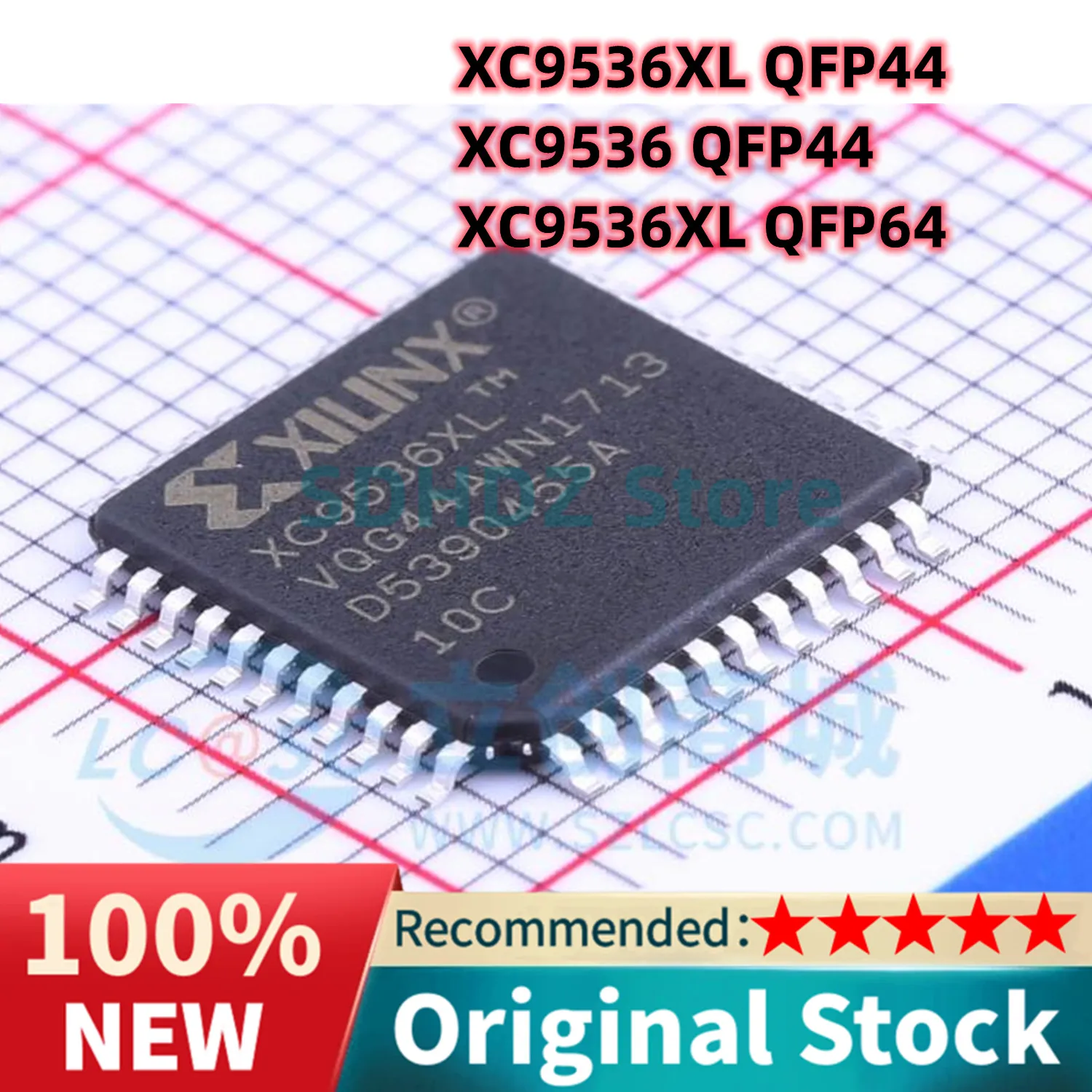 5PCS XC9536XL-VQG44C -10VQG44C QFP44 XC9536XL-10VQG64C QFP64