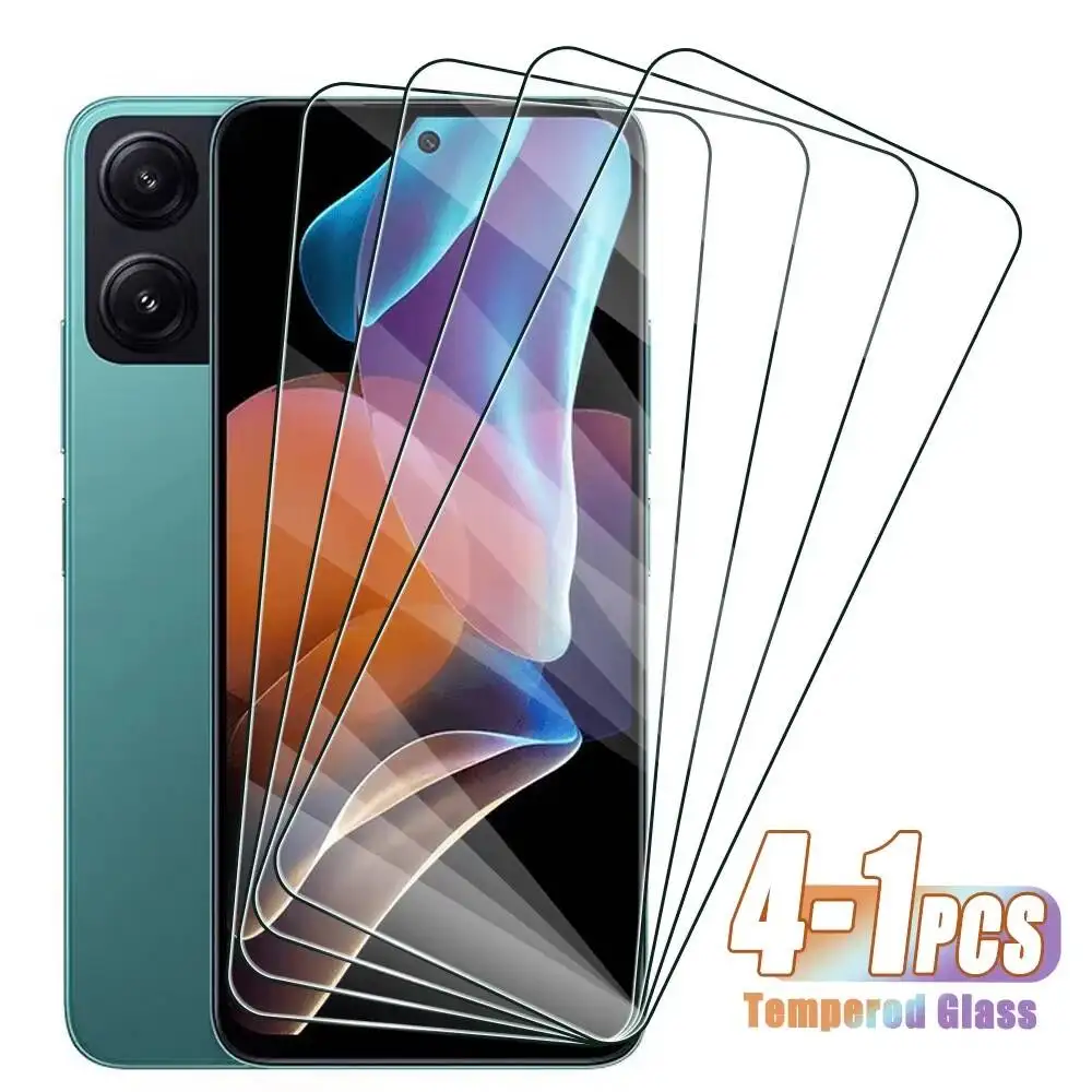 4-1Pcs Screen Protector For Xiaomi Redmi Note 15 Pro 5G 14 13 12 11 10 9 10S 14S 15R 15C 14C 13C 12C 10C 12R Tempered Glass Film