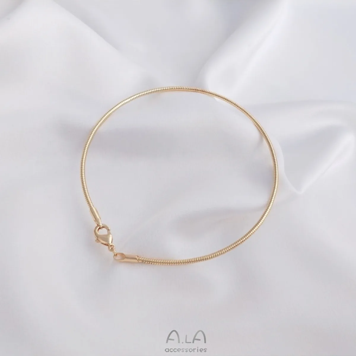 14K Gold-plated Memory Rebound Bracelet Collar Threaded Hard Wire Bracelet Collar DIY Jewelry Accessories Material