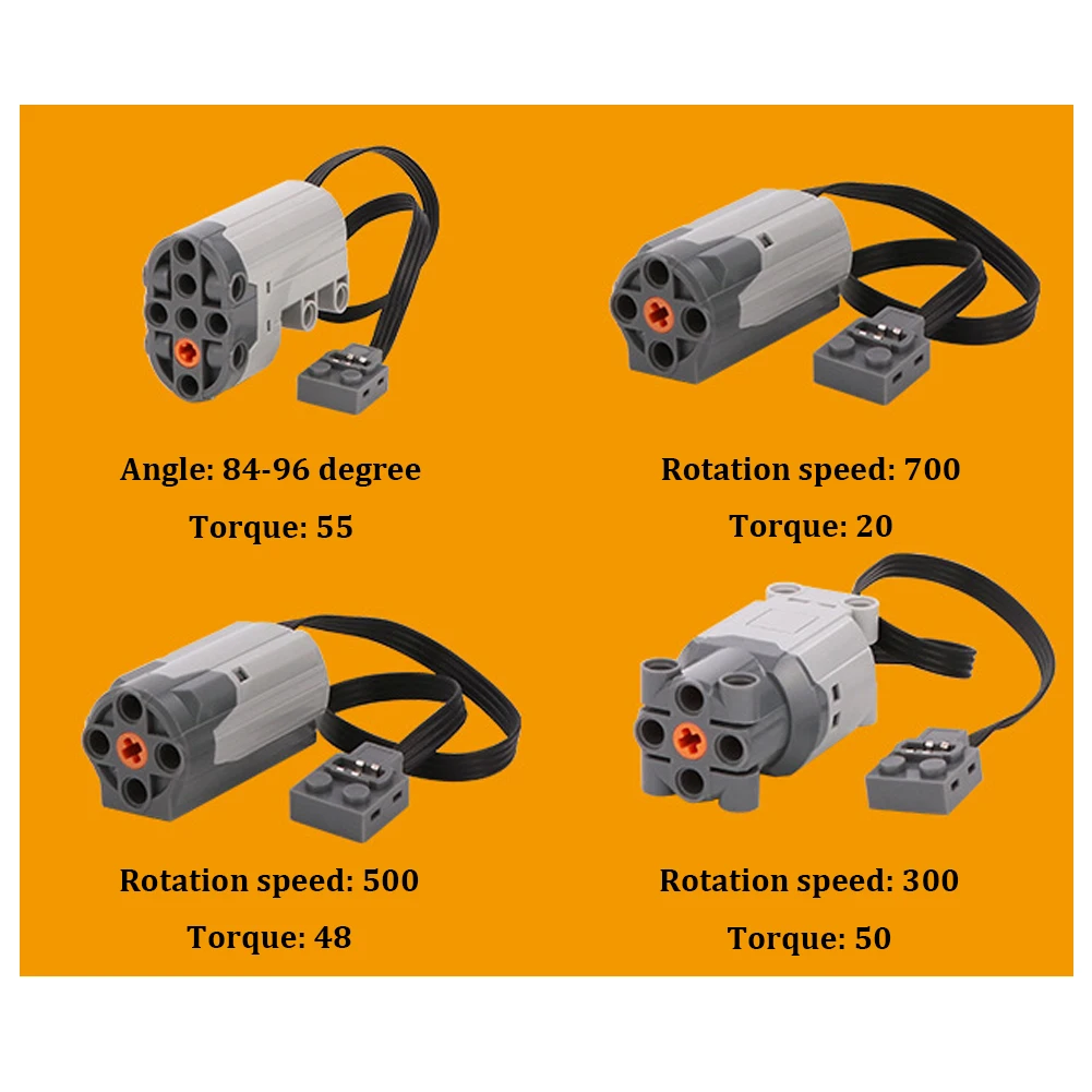 11PCS MOC Power Functions M Motor Set 8883 Technical Parts AA Battery Box Gear Universal Joint for 8293 42068 42039 42053 42050