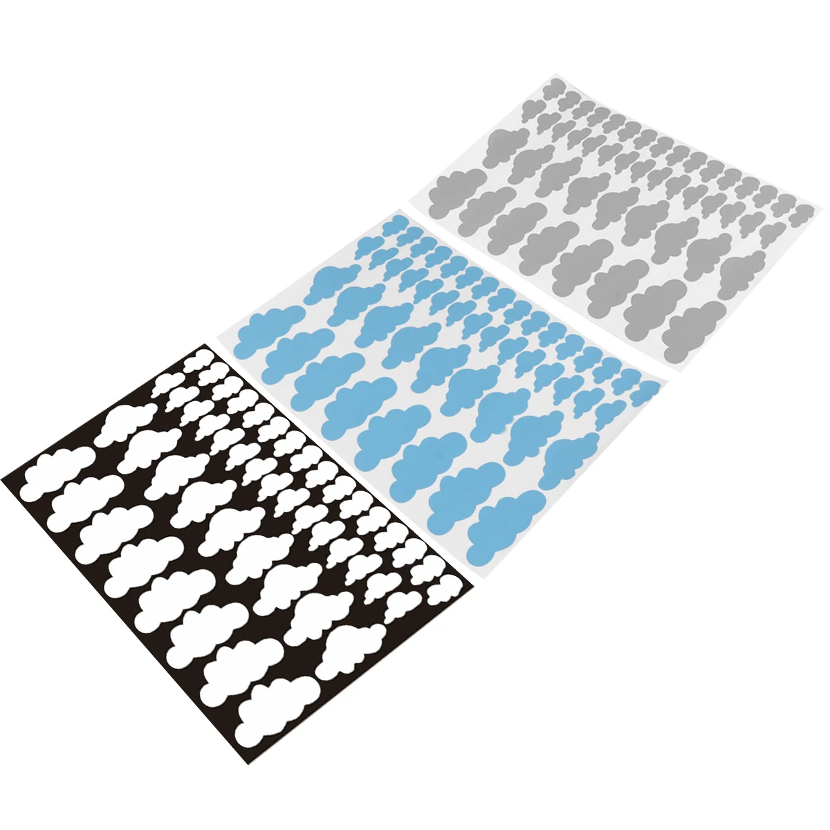 

3Pcs Premium PVC Kid Wall Sticker Blue Sky White Clouds Pattern Easy Apply Remove No Residue for Kids Room Nursery Home Decor