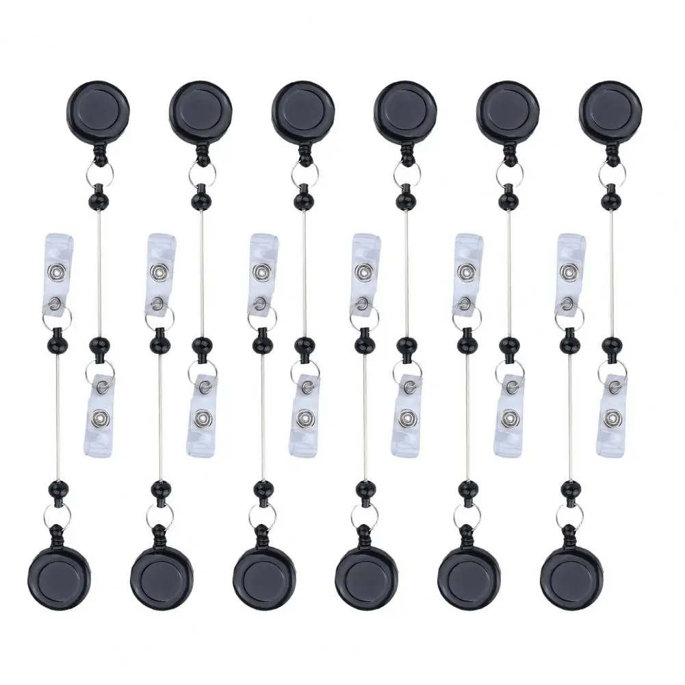 개폐식 분실 방지 이름 태그 랜야드 배지 릴, 경량 휴대용 DIY 이름 태그 배지 릴, 사무용품, 12 개
