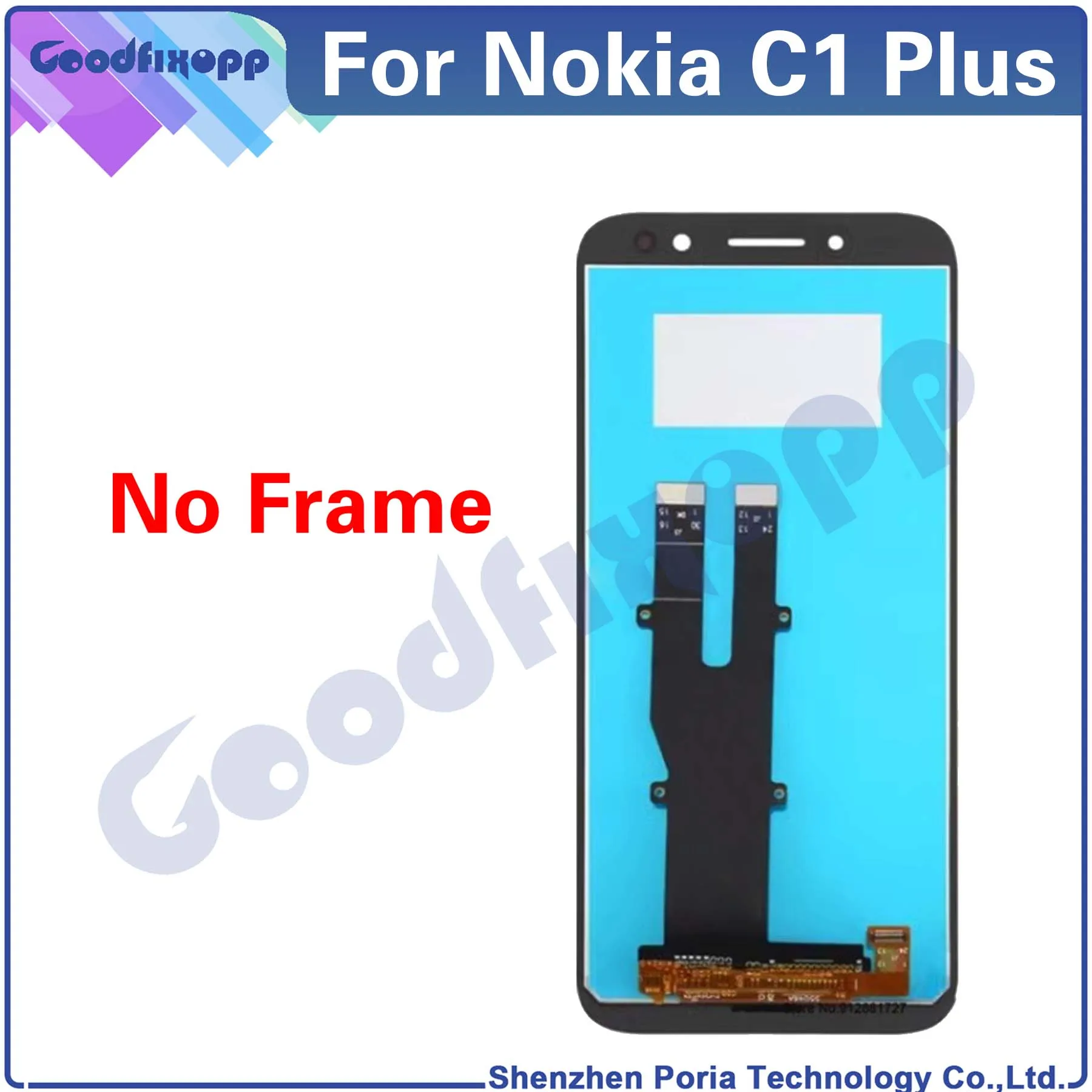 For Nokia C1 Plus C1Plus TA-1312 LCD Display Touch Screen Digitizer Assembly Repair Parts Replacement