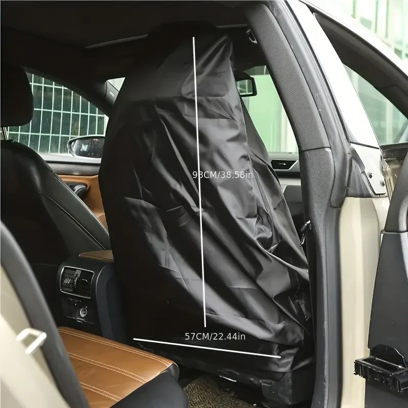 Universal Auto Sitz Schutzhülle Anti-Verschmutzung Schwarz Sitz Abdeckung Innen Sitz Matte Wasserdichte Staub Abdeckung Zubehör Schwarz – Detail 5