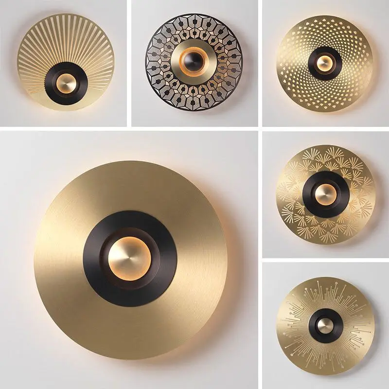 Nordic Modern Creative Laser Cut Metal Wall Light Artistic Ambient Lamp for Bedroom Headboard Hallway Corridor Decor Room Decor