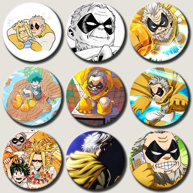 

58mm Anime Character Gran Torino Soft Button Pin Hero Cartoon Brooch Creative Badge for Backpack Clothes Decoration Gift
