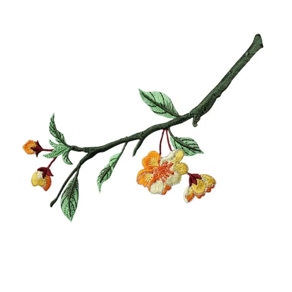 

Iron on Begonia Flower Embroidery Patches Handmade DIY Crafts Clothes Appliques Chinese Style Exquisite Clothes Sticker Sewing