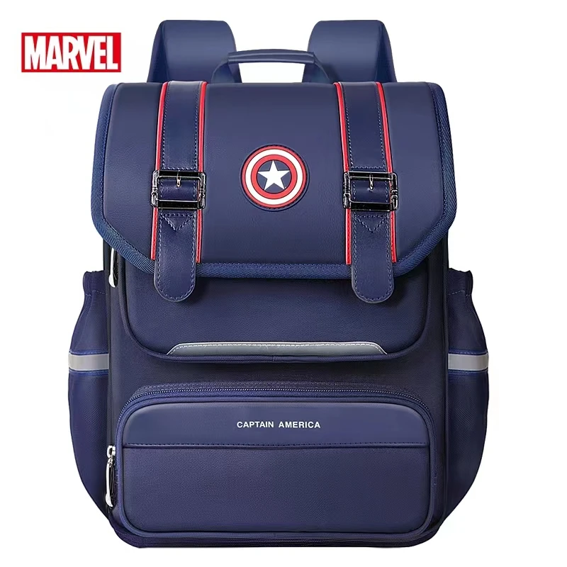 Disney-Mochila ortopédica de hombro para estudiantes de primaria, morral escolar de Iron Man, Spiderman, Capitán América, de grado 1-5, 2022