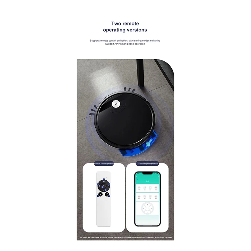 5-In-1 RS800 With Remote Control Super Quiet Smart Robot Vacuum Cleaner Wet&Dry Mopping Floor Home Appliance Durable Black,A