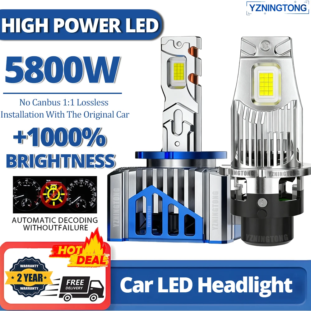 

D1S Led Lights for Car Canbus 5800W D3S LED Headlight Bulbs D2S D2R Automobiles Headlamp D1R D5S D5R D8S Motorcycle Fog Lamp 12V