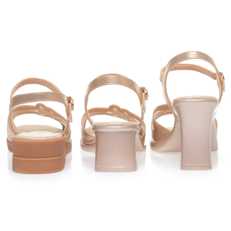 المرأة اللمحة تو الكعوب للسيدات حذاء الصيف الصنادل 2025 منصة عالية الكعب الفاخرة صناديل للنساء فستان موضة شبكة الصنادل #4