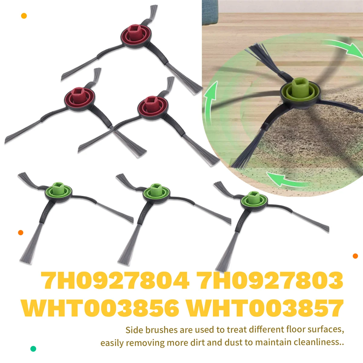 N8 T8용 A92G 액세서리 1 메인 브러시 4 필터 T8 N8 Ozmo 950 920 교체용 6 사이드 브러시