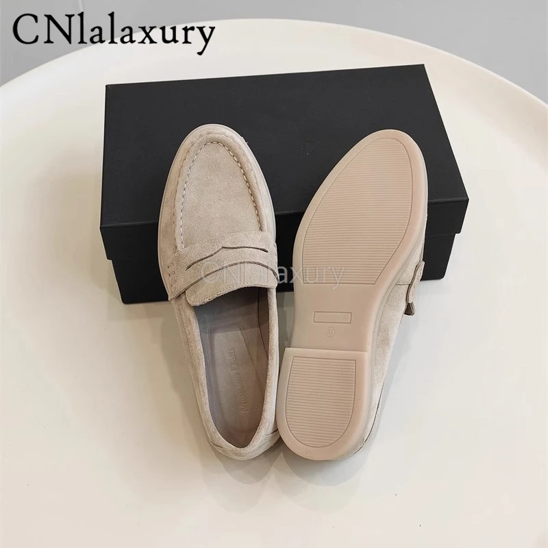 Flats Shoes Women Loafers Genuine Leather Outdoor Casual Shoes Without Straps Slip on Lady Driving Shoes Soft Breathable Bottom