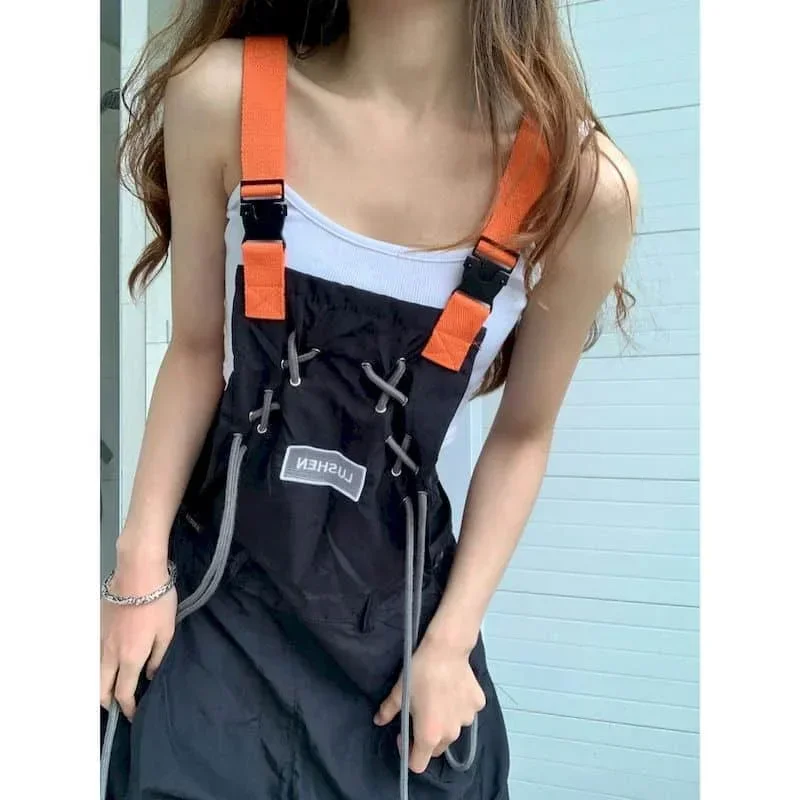 Jumpsuits for Women Korean Fashion Vintage Playsuits Casual Loose Trousers Overalls for Women Clothes One Piece Outfit Women