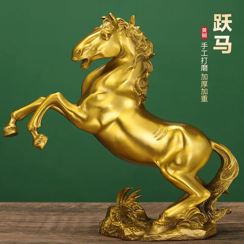 All-Copper Zodiac Figurine, A That Brings Wealth And Prosperity, A General, A Horse In A Standing Pose, Suitab
