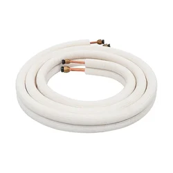 Par de tubos de aire acondicionado de 3 metros, juego de cables de cobre aislados, 1/4 pulgadas, 3/8 pulgadas, piezas de aire acondicionado, tubo refrigerante