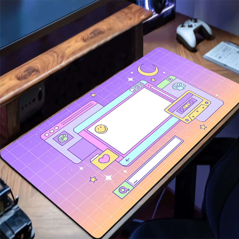 

Gaming Accessories Mouse Pad Gamer Cabinet Mousepad Anime Laptop Retro Steam Wave Keyboard Pad Office PC Accessory Moon Desk Mat
