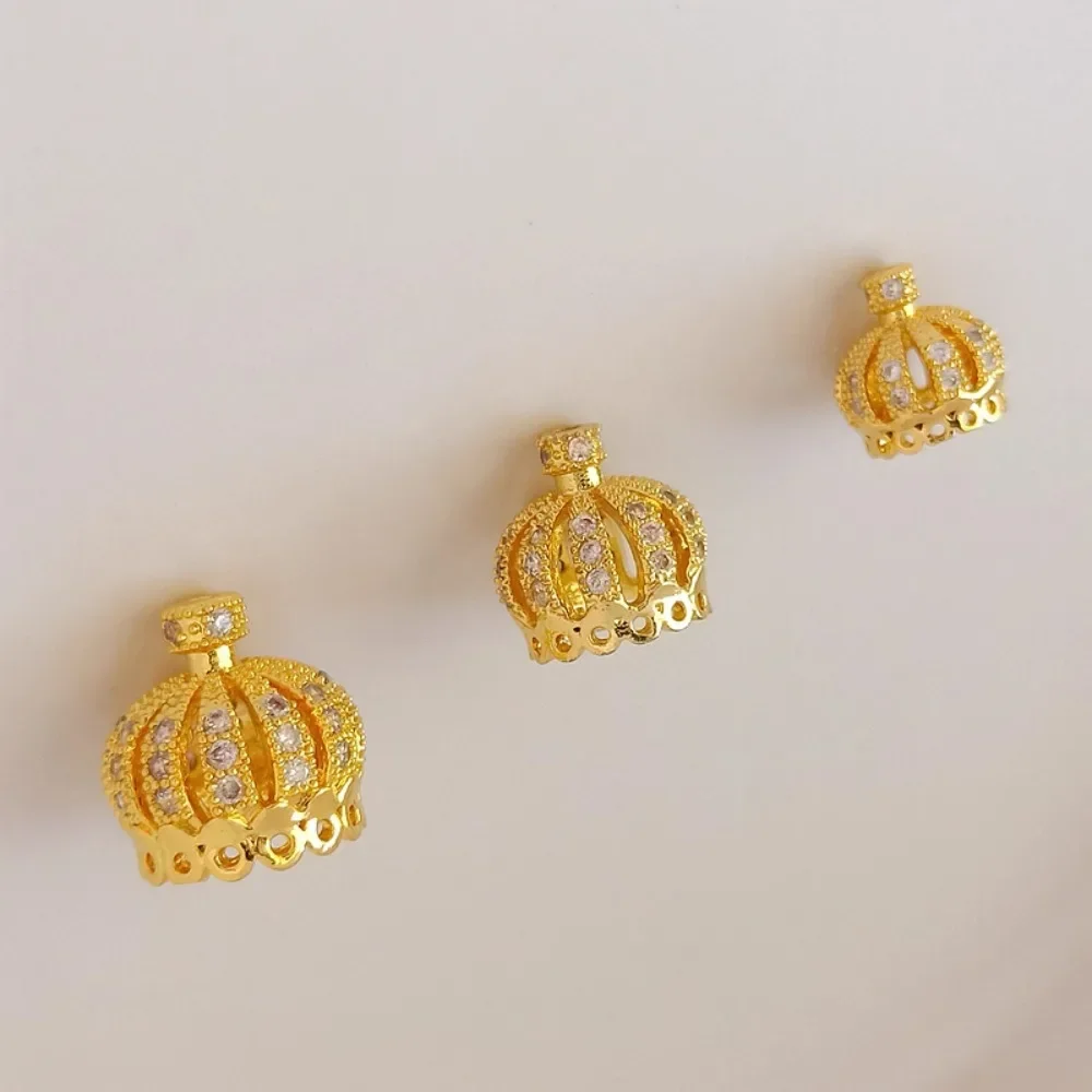 

18k Gold Dot Zircon Crown, Flower Stand Hat, Tassel Hat, Linked Bracelet, Necklace, Diy Handmade Jewelry Accessories