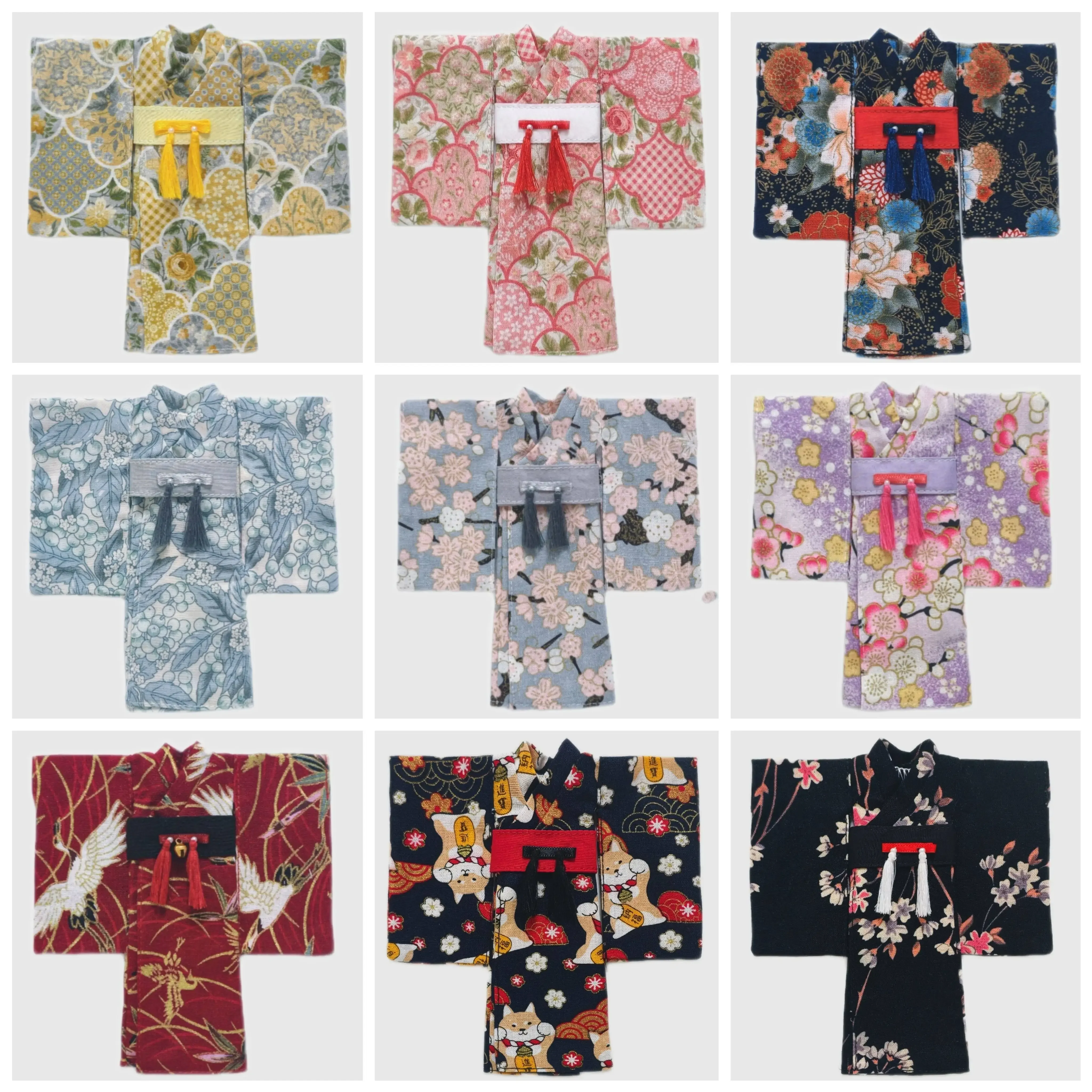 Japanische traditionelle Kleidung im Maßstab 1:12, Kimono Yukata, Actionfiguren-Kleidungsmodell für Asu3 Bjd Ob11 Szenenornamente – Detail 2