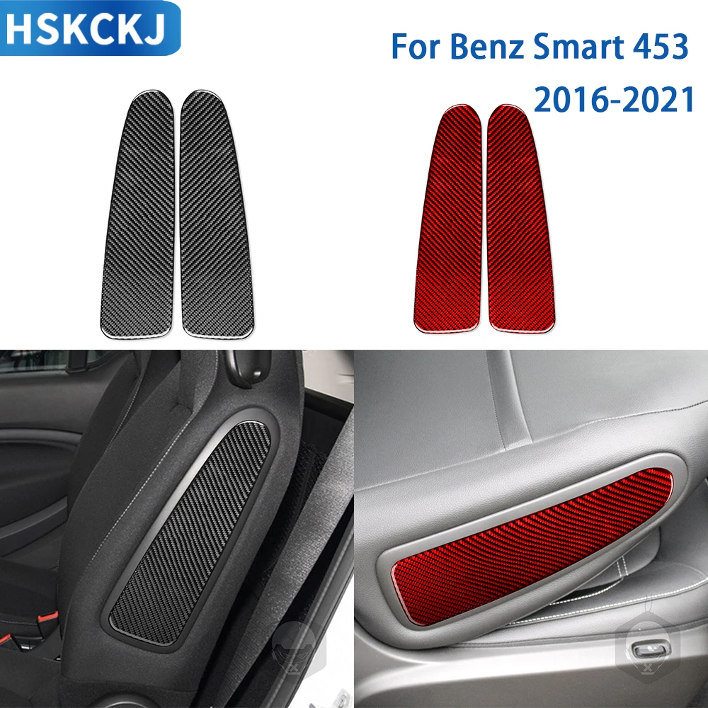 

For Benz Smart 453 2016 2017 2018 2019 2020 2021 Accessories Carbon Fiber Car Interior Seat Side Panel Trim Stickers Decoration