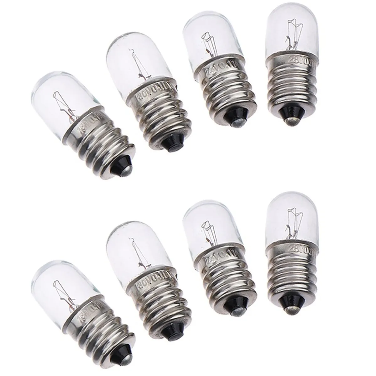 Mini ampoule E12 18V/24V/28V/30V pour voyant lumineux, petite ampoule pour expérience de test, lampe de poche fuchsia, à base de vis, nouveau