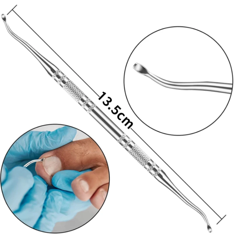 Conjunto de ferramentas de pedicure de aço inoxidável, 7-2 peças, portátil, ferramentas de cuidados com cutícula do pé, faca de manicure de precisão para remover calos de pele morta