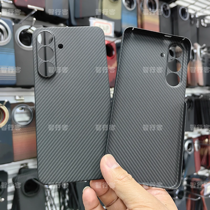 

ZXKE-Fibre Phone Case for Samsung Galaxy S25FE Cover, Light Thin, High-Strength, Aramid Fiber, Protective Shell