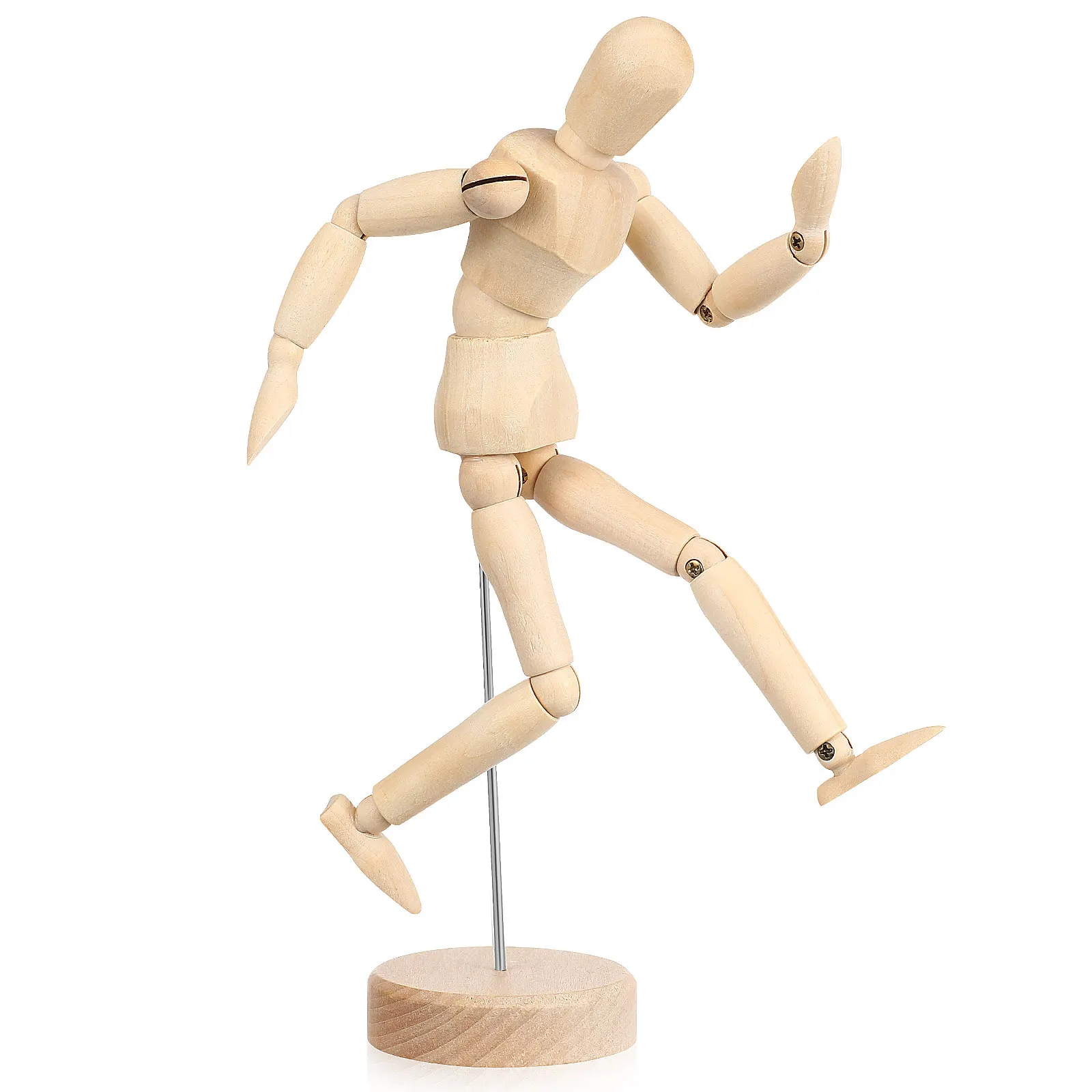 Wood Artist Mannequin Drawing Manikin Flexible Posable Joints Movable Figure for Sketching Painting Decoration
