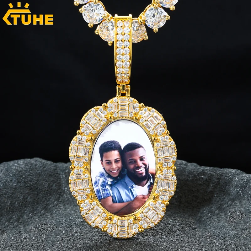 tuhe-custom-photo-oval-pendant-necklace-for-men-women-iced-out-cz-personalized-pendant-memory-necklace-hip-hop-jewelry-gift