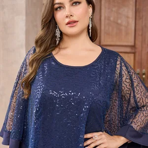 Damen Bodycon Bleistiftkleid, Nachtkleider, Hochzeitsfeier, dicke Frauen, Kurvilineen, Plus Größe, Sommer 8 Hauptverkäufe Hochzeitskleid für Chubby - №3