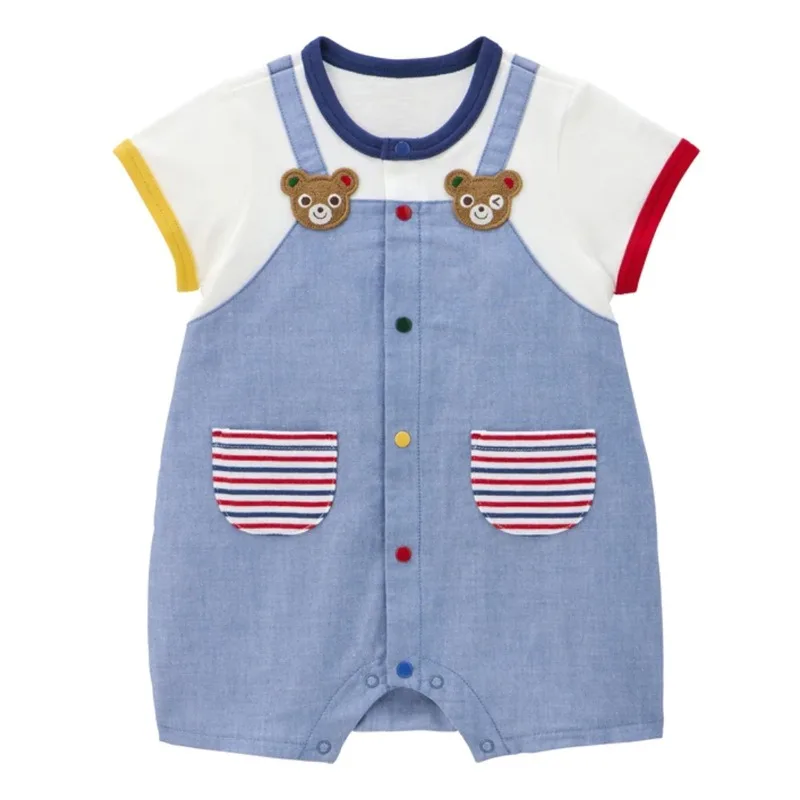 Summer Baby Rompers Jumpsuits Girls Bodysuits One-pieces Cartoon Bear Newborn Bodysuit Bebes Romper Baby Boy Clothes Ropa Bebe