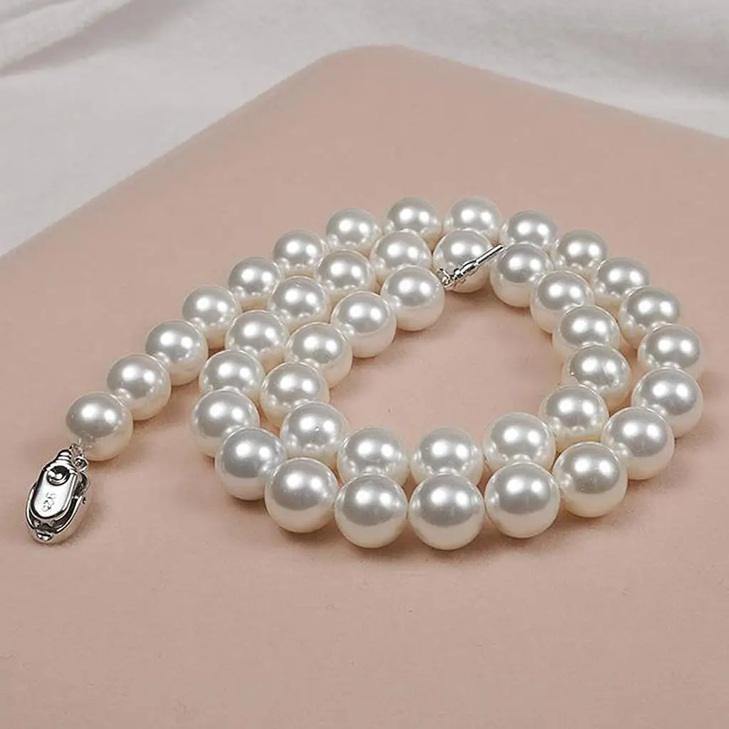 Natural Jewelry Set Shell Pearls Necklace Women Anniversary