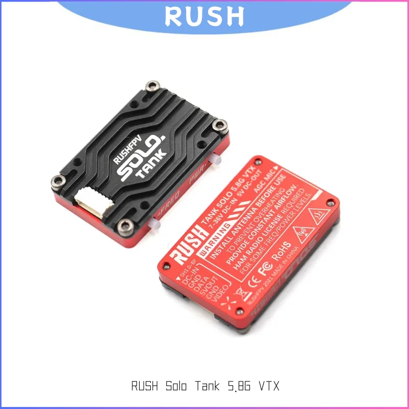 

RUSH Solo Tank 5,8 ГГц 1,6 Вт видеопередатчик с ЧПУ алюминиевый корпус высокой мощности со встроенной системой охлаждения микрофона для FPV дрона