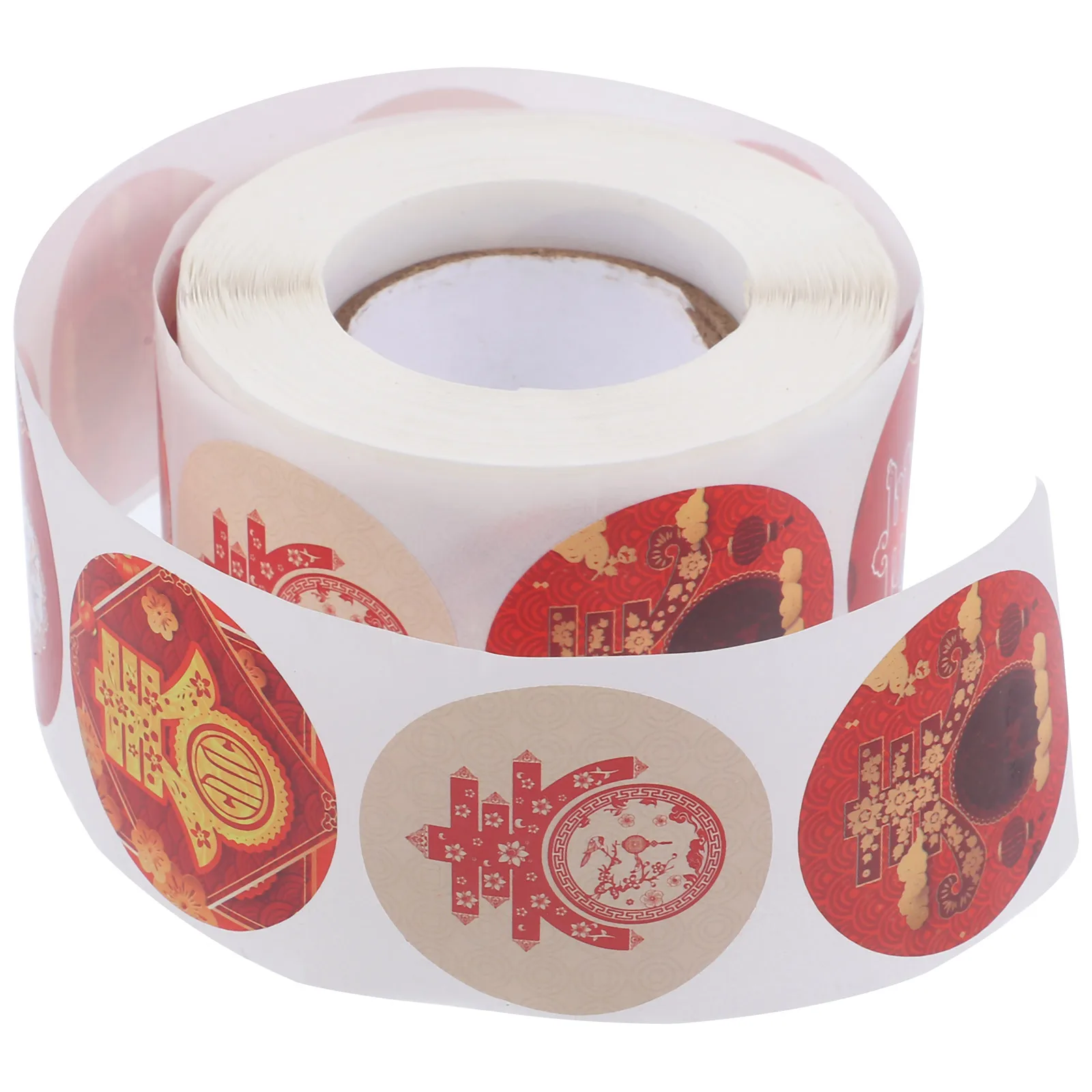 

Spring Festival Decorative Stickers Ox Year Adhesive Labels For Parties And Gifts Durable And Easy Peel 1 Roll