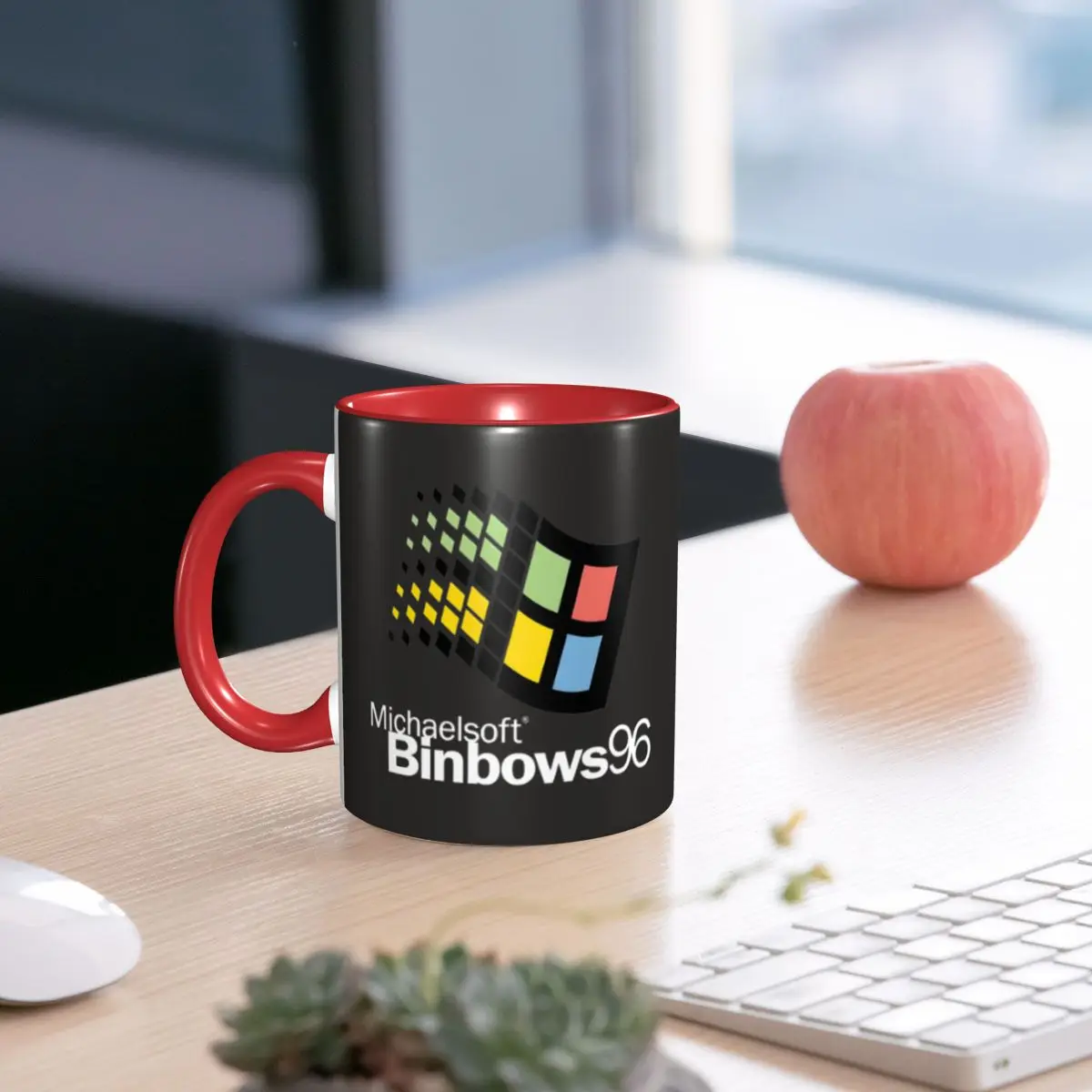 Windows 95 Geeks Nerd Mesh Mug Funny Ceramic Coffee Cups Tea Mugs Milk Cup Drinkware Gift for Woman Man