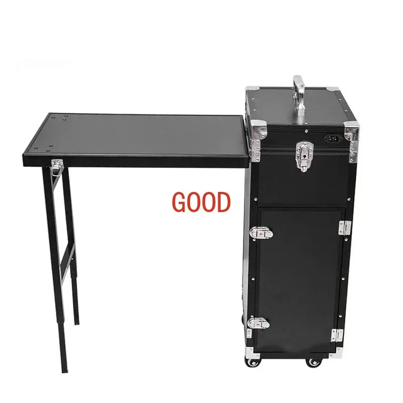 Portable Makeup Artist Nail Tables Foldable Nail Manicure Table  Furniture Creative Multi-function Pull Rod Makeup Table Bu