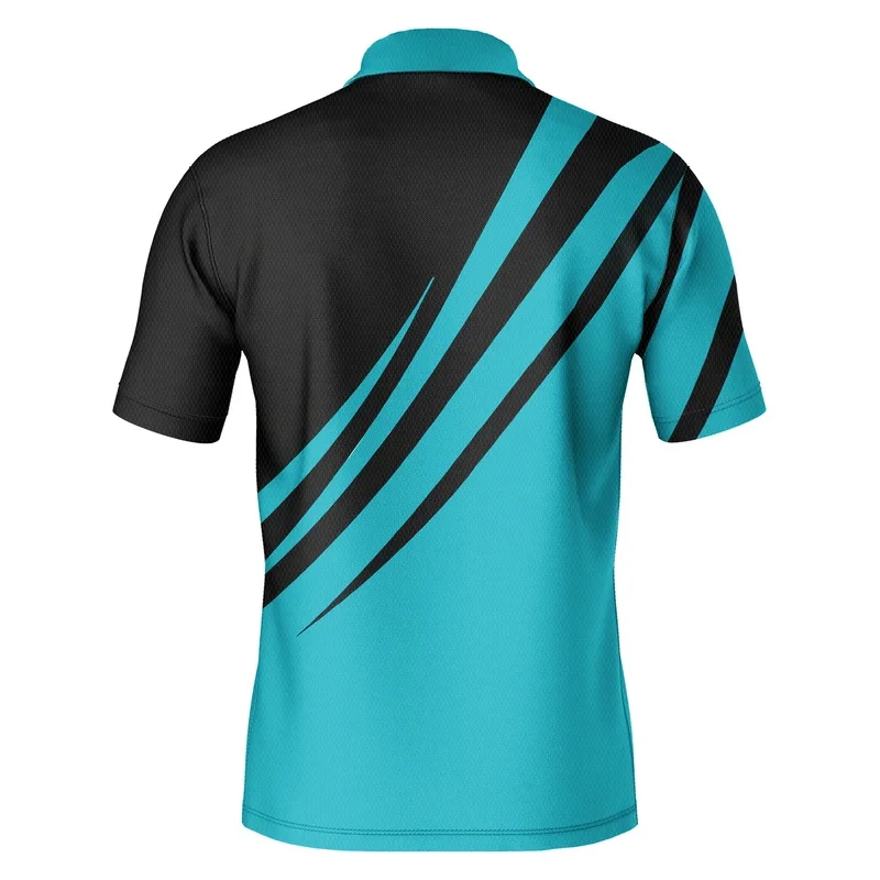 New fashion horse and striped pattern polo men's T-shirt, summer short-sleeved printed street comfort polo T-shirt