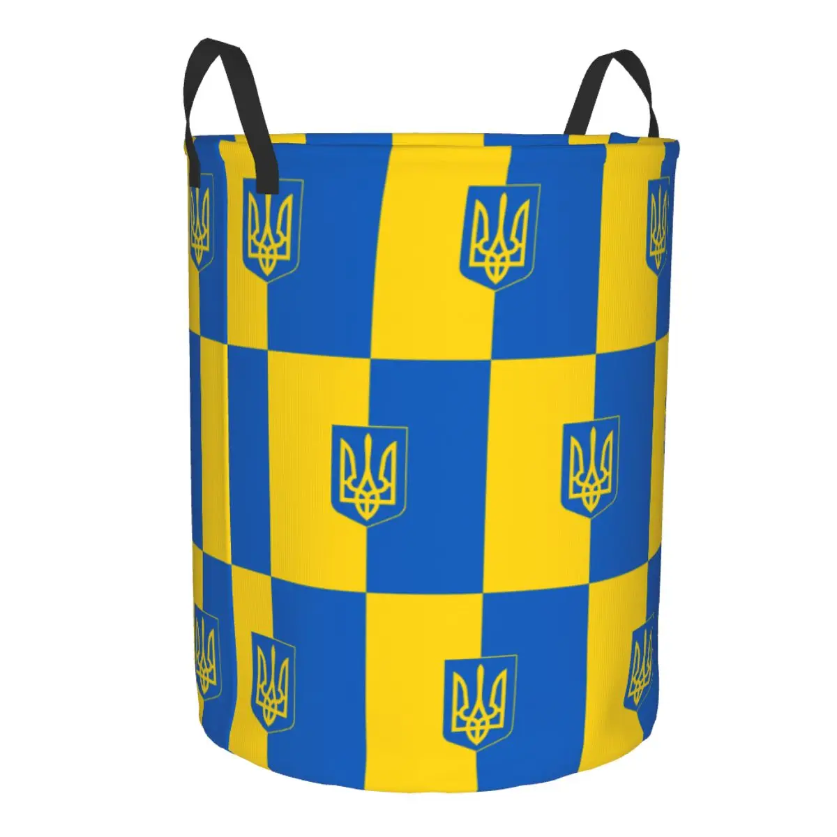 Ukraine Flag Laundry Basket Collapsible Large Clothing Storage Bin Coat Of Arms Ukrainian Proud Baby Hamper