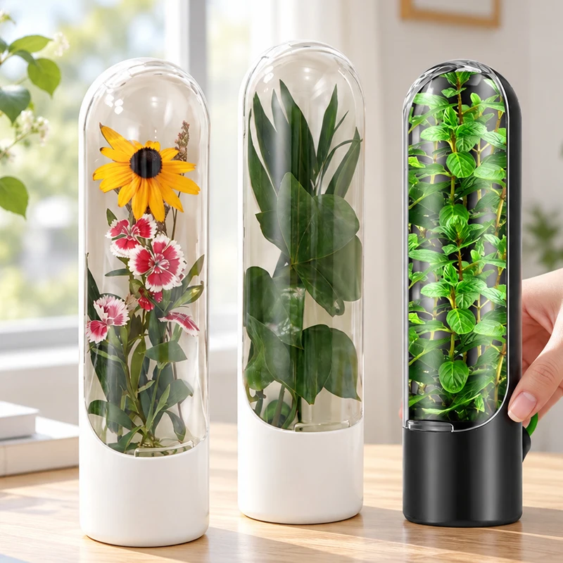Refrigerator Cilantro/Mint Saver Container , Dust-proof Anti-pressure Environmental  Protection  Kitchen Fresh-keeping Bottle