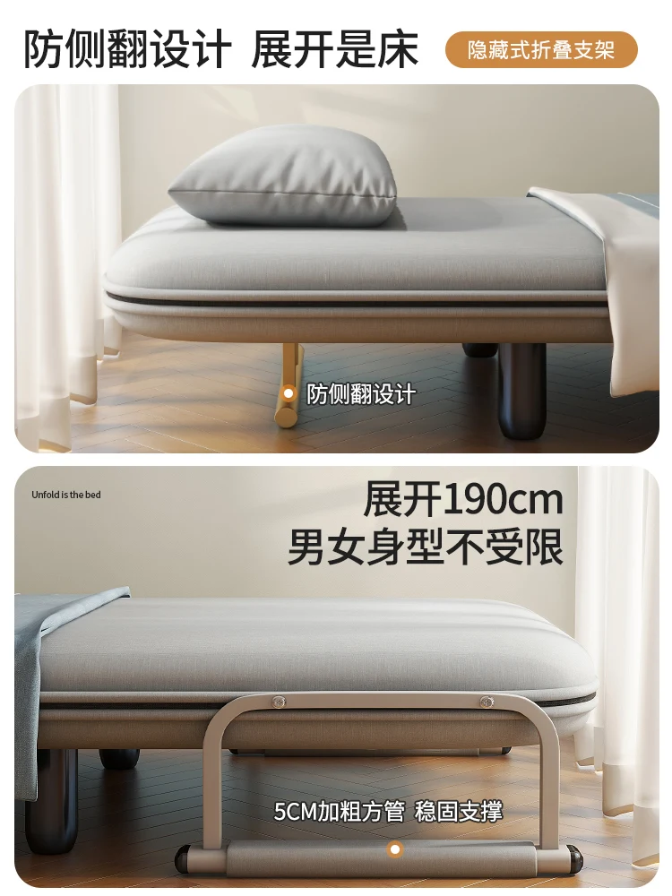 Sofa bed, folding dual-purpose multi-functional small apartment, single living room, study room, double sofa