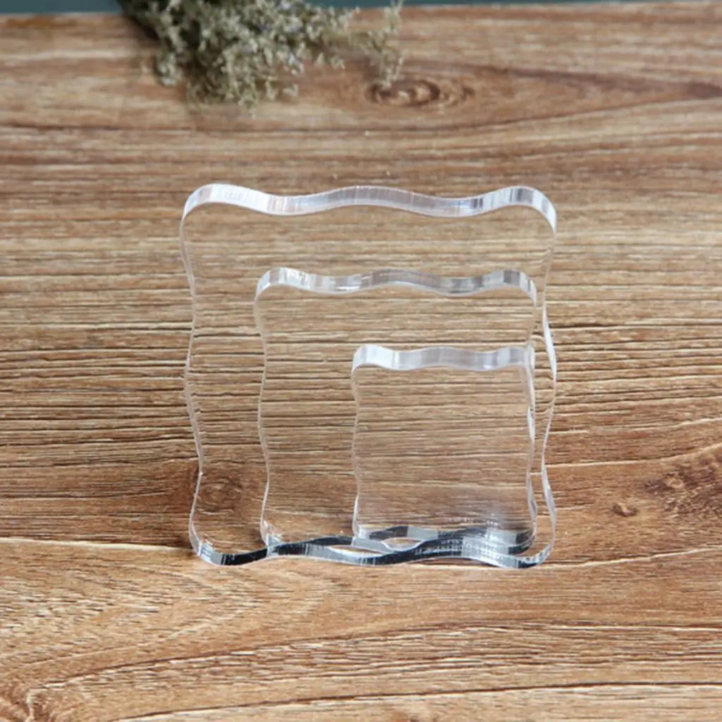 Super Clear Acrylic Stamping Block for Card Making Transparent Scrapbook Tool DIY Craft Accessory