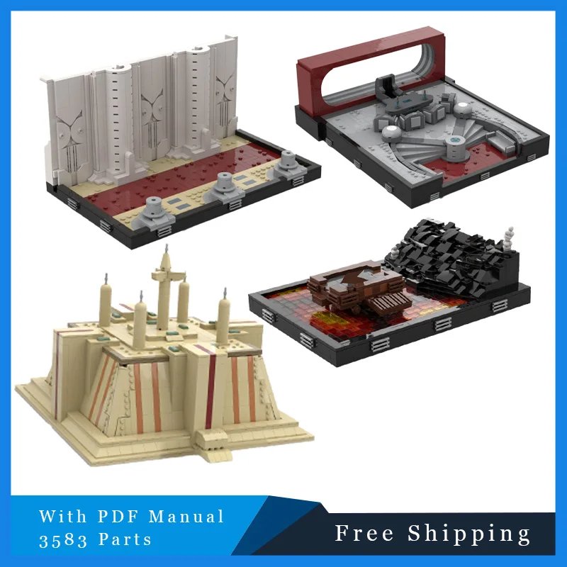 

3583 PCS 4 Piece Set Star Battle Series Building Blocks Creative Bricks Model For Kids DIY Assembly Display Toys Christmas Gift