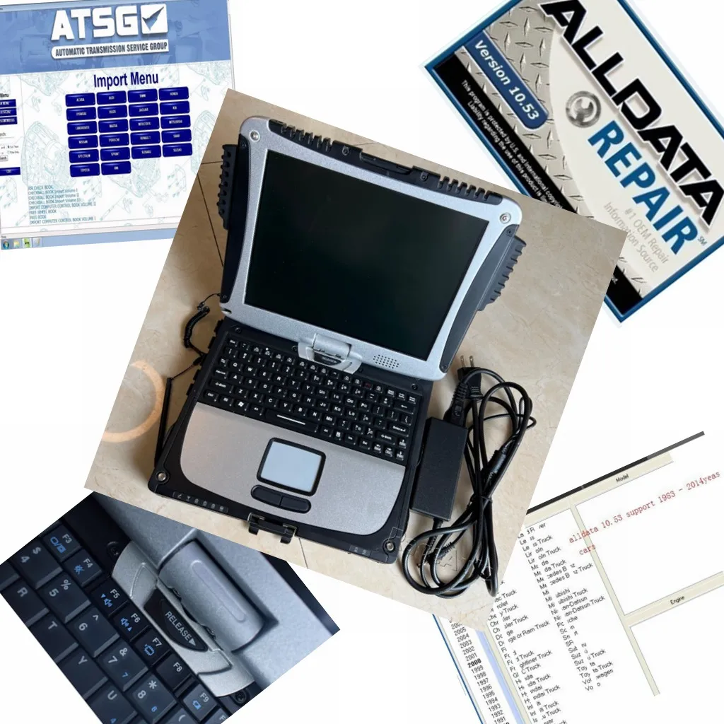 Alldata v10.53 All Data + Mit 2015 + Atsg 2012 Auto Repair Software 1TB HDD Installed CF19 Laptop i5 CPU Computer Ready Use