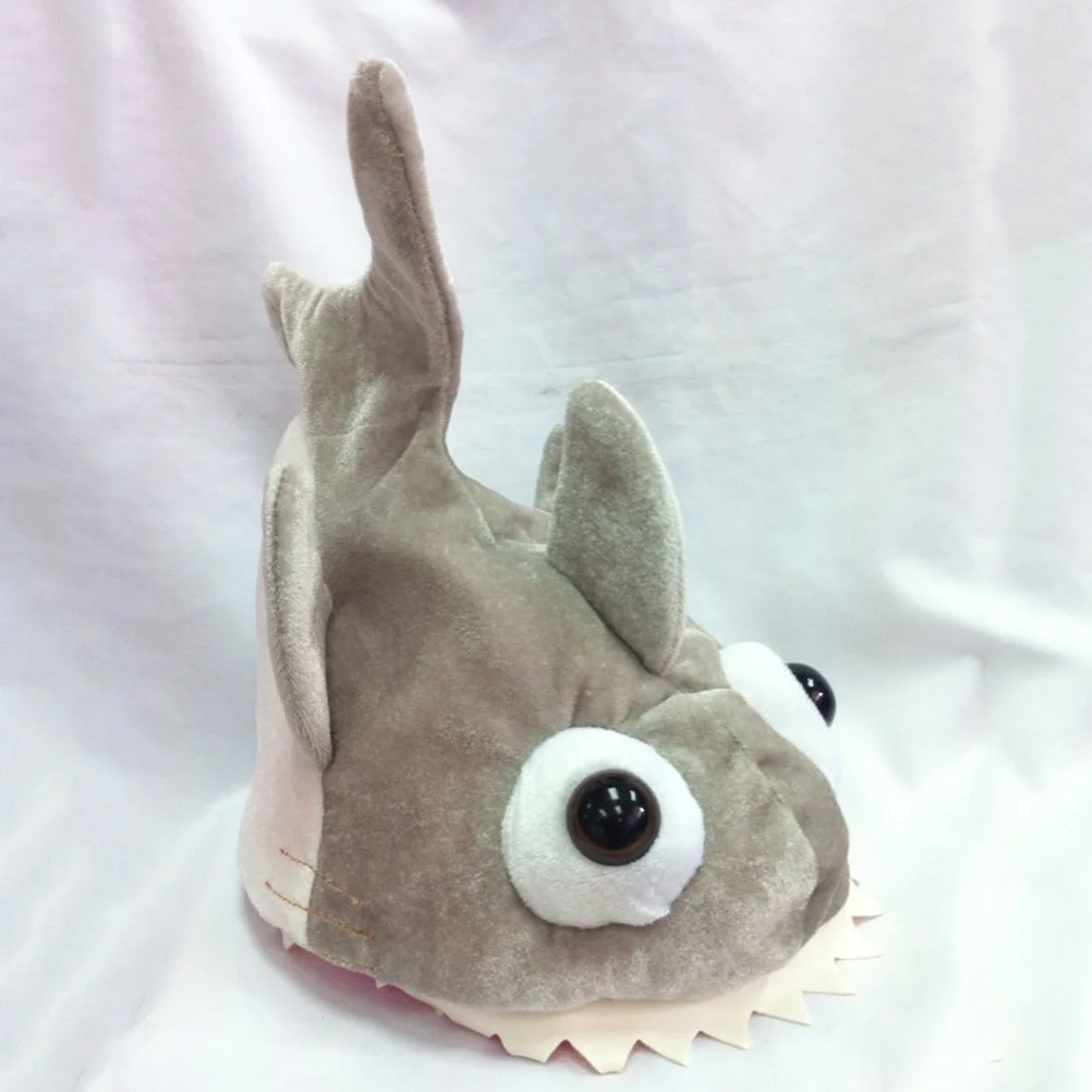 

Shark Costume Hat Grey Cotton One Size Fits Most Hat for Halloween Party Festival Tailgating