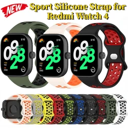 Bracelet de sport en silicone pour Redmi Watch 4 Band, bracelet Correa respirant, accessoires Smartwatch pour Xiaomi Band 8 Pro, remplacement