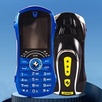 Unlocked Cute Car Toy Feature Phone For Kids Button Mobile Two Sim Cards Blacklist Small Size Low Radiation Cheap For Student